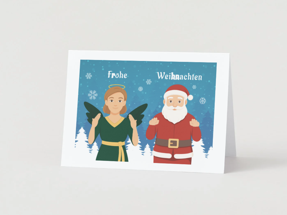 FlipSigns Grußkarte/Klappkarte „Frohe Weihnachten“ - Spendenedition