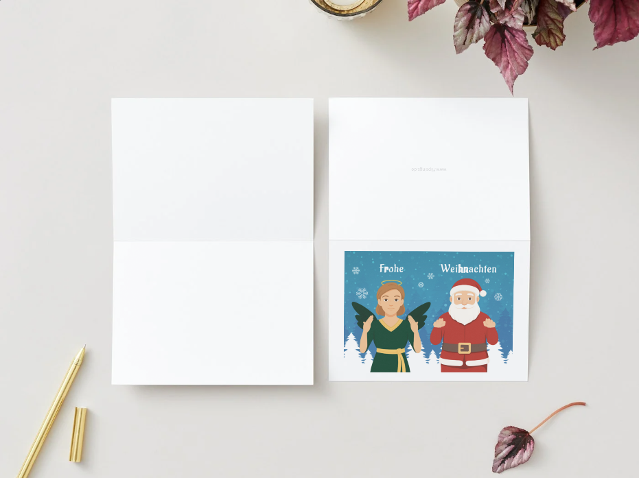 FlipSigns Grußkarte/Klappkarte „Frohe Weihnachten“ - Spendenedition