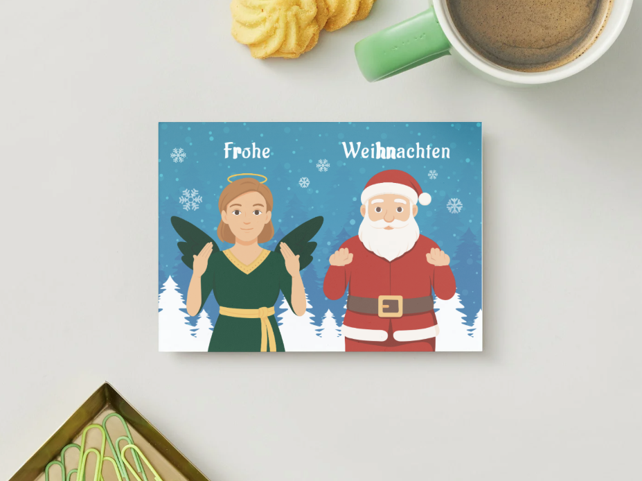 FlipSigns Postkarte „Frohe Weihnachten“ - Spendenedition