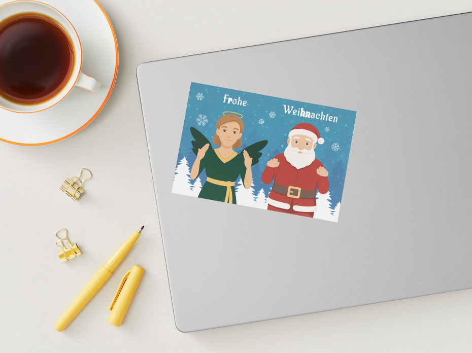 FlipSigns Aufkleber „Frohe Weihnachten“ - Spendenedition